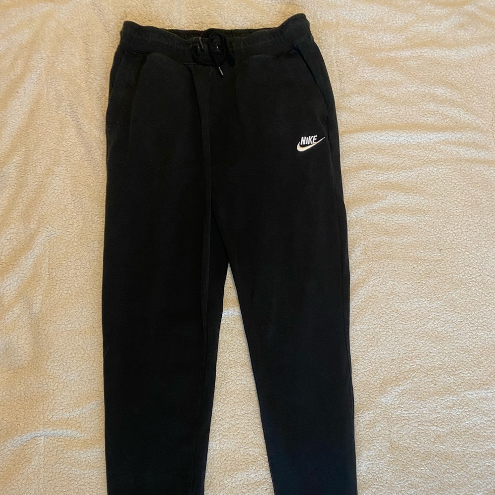 Nike Black Jogger Sweatpants Small S Athletic Joggers Drawstring Lounge Pants